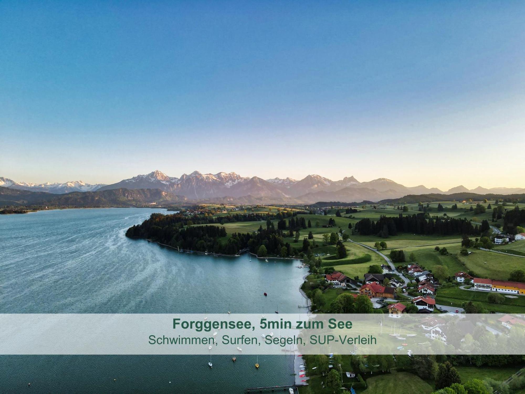 Chalet - Ferienwohnungen - Biohof Stoeger - Panoramasuedbalkon - Grandiose Aussicht Auf See, Berge Und Schloss Neuschwanstein Rieden Kültér fotó